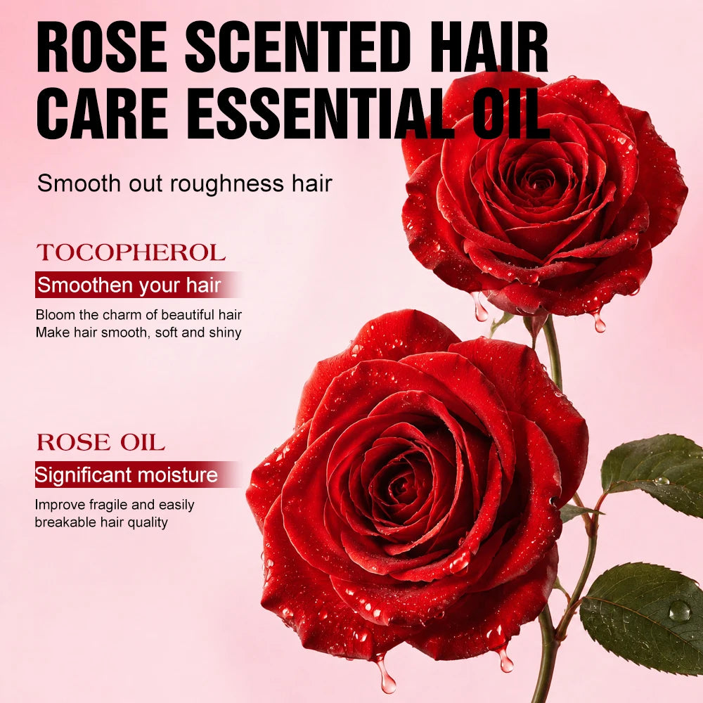 Rose Hair Serum Capsules – 60pc Leave-In Argan Oil Treatment