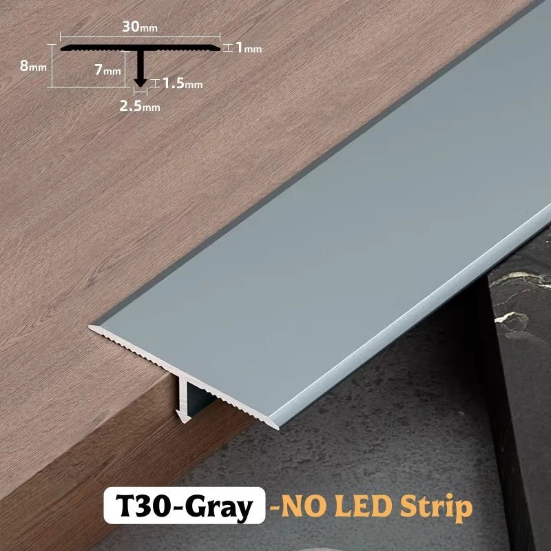 T-Shape Aluminum Floor Transition Strip | Tile Gap Edge Profile