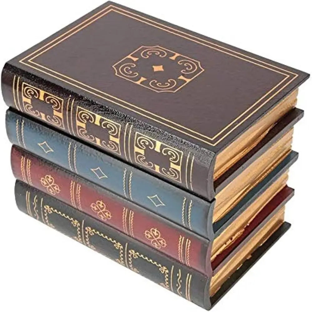 Wood Book-Shaped Hidden Storage Box – Secret Safe for Keys & More