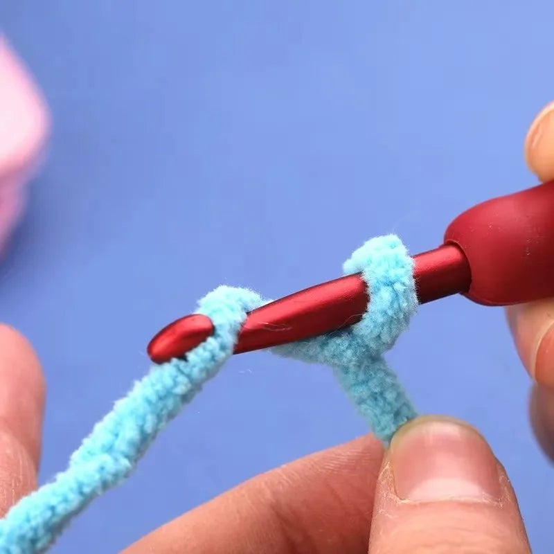 Silicone Crochet Hooks Set – Frosted Aluminum DIY Needles