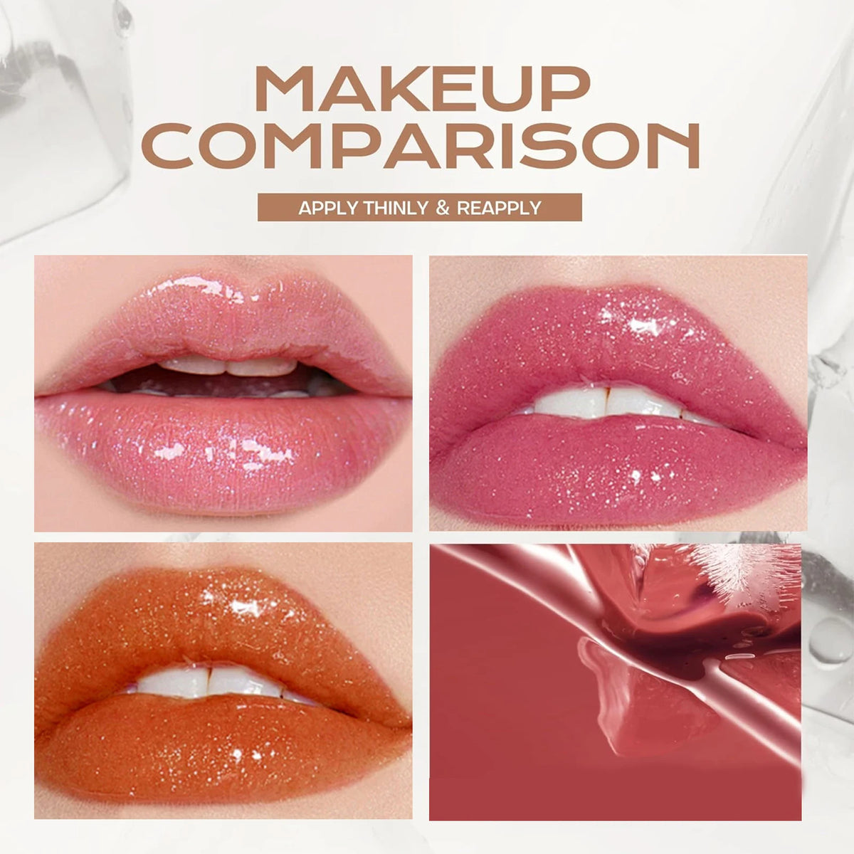 ZaiDoc 3D Shimmer Lip Gloss Set – 6 Colors Hydrating Lip Oil