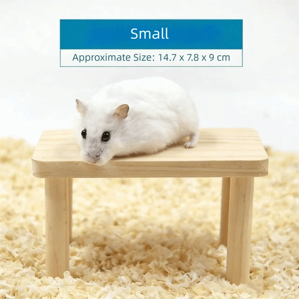 Wooden Hamster Climbing Platform | Small Pet Activity Stand