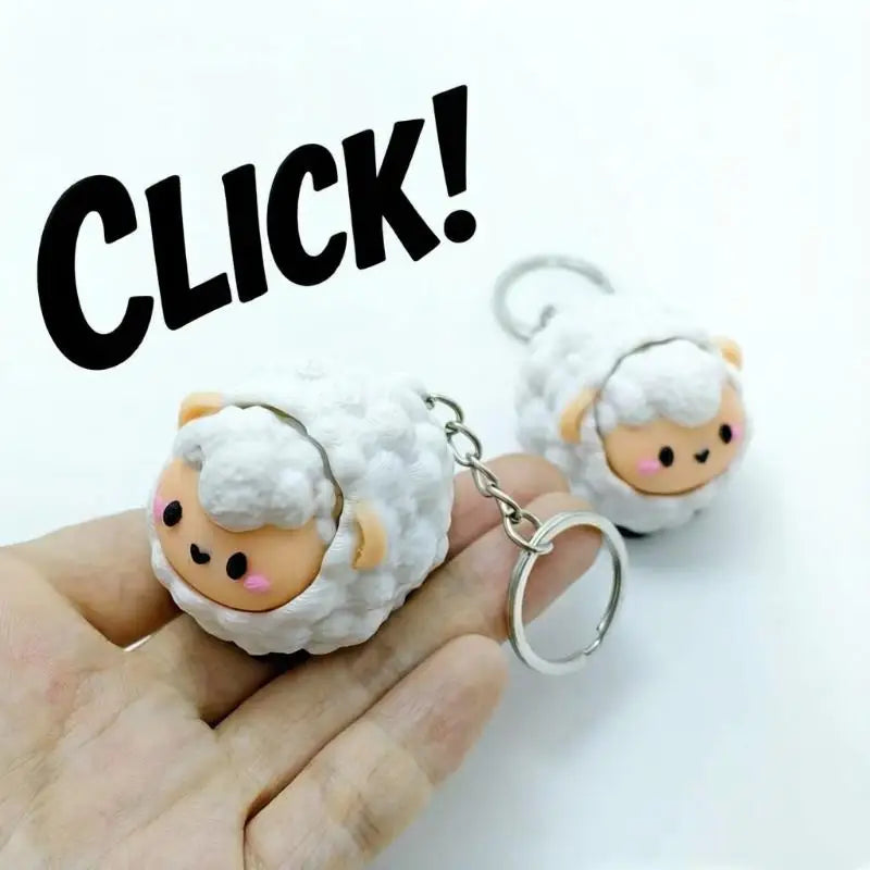 3D Printed Animal Fidget Clicker Keychain | Eco-Friendly PLA