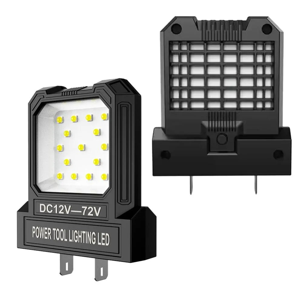 Universal 14W LED Work Light – Fits 12V–72V Power Tool Batteries