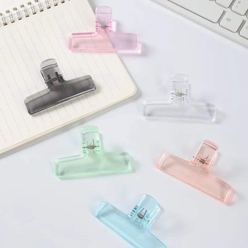 Transparent Acrylic Spring Clips | Minimalist Stationery Clips