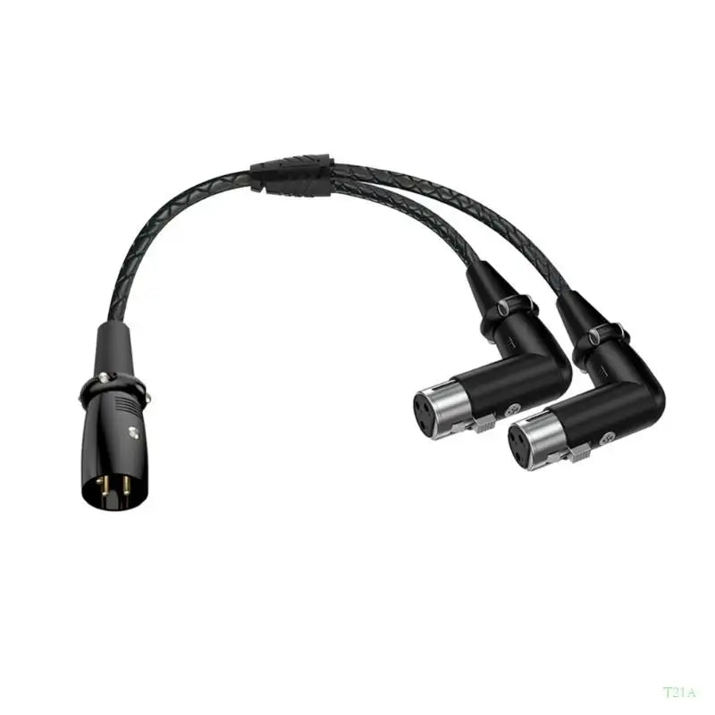 XLR Male to 2XLR Female Y Splitter Cable – Shielded 50cm
