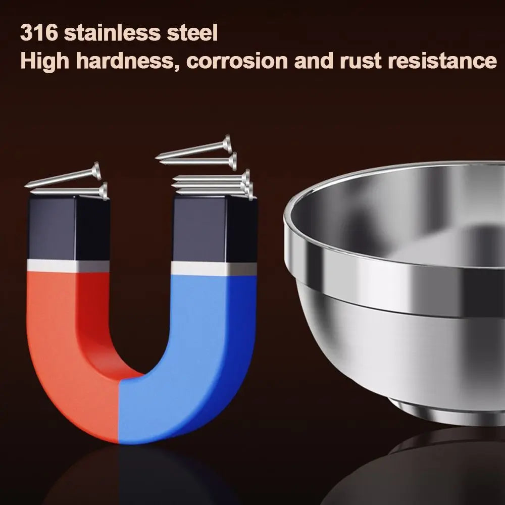 316 Stainless Steel Double-Wall Insulated Bowl – Anti-Scald