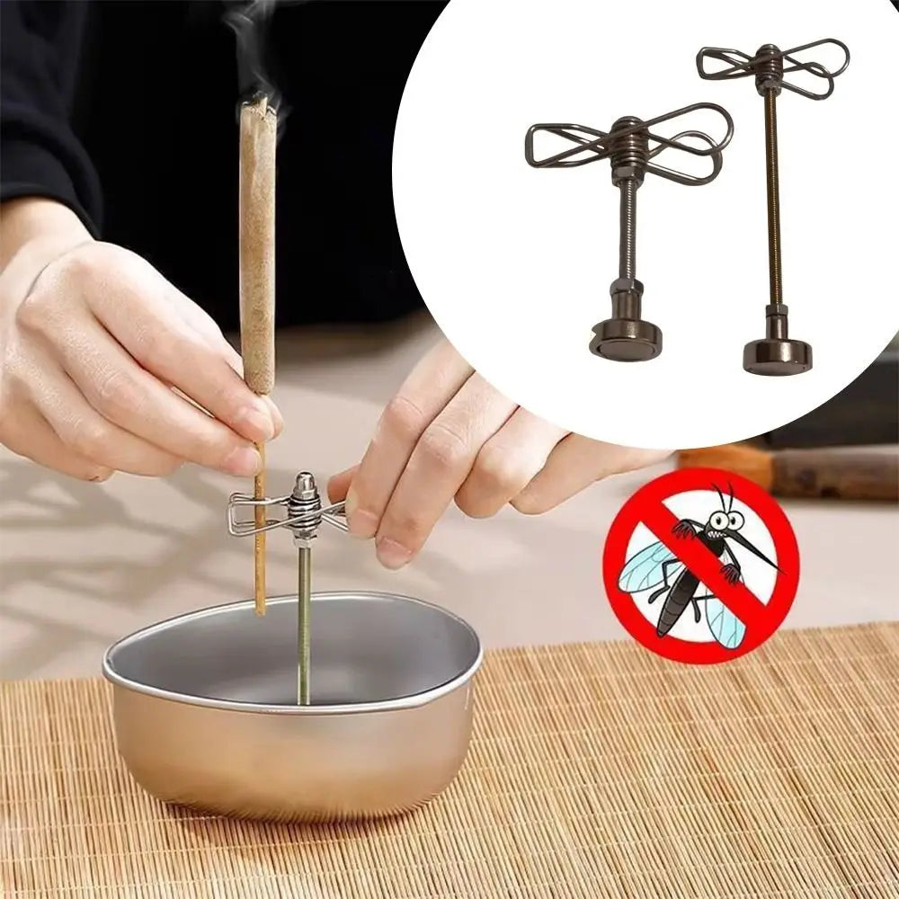 Stainless Steel Mosquito Coil Holder & Incense Clip Ash Tray