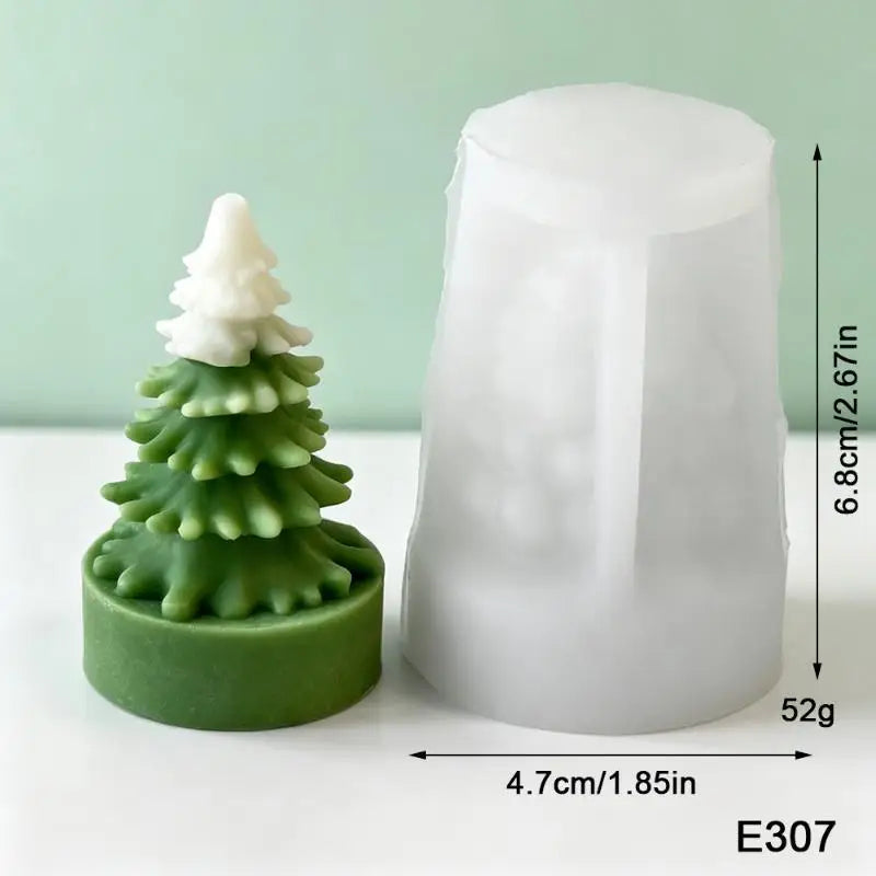 Mini Christmas Tree Silicone Mold – DIY Candle Soap Resin Craft