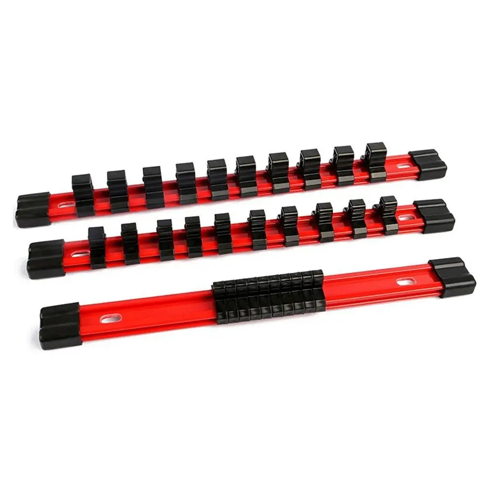 Socket Wrench Holder Rail – 1/4" 3/8" 1/2" Drive Organizer