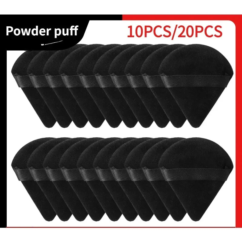 Triangle Velvet Powder Puff Set – Mini Makeup Sponge 10/20 Pcs
