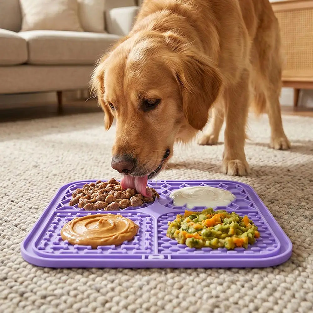 Silicone Pet Licking Mat – Slow Feeder & Bath Distraction Pad