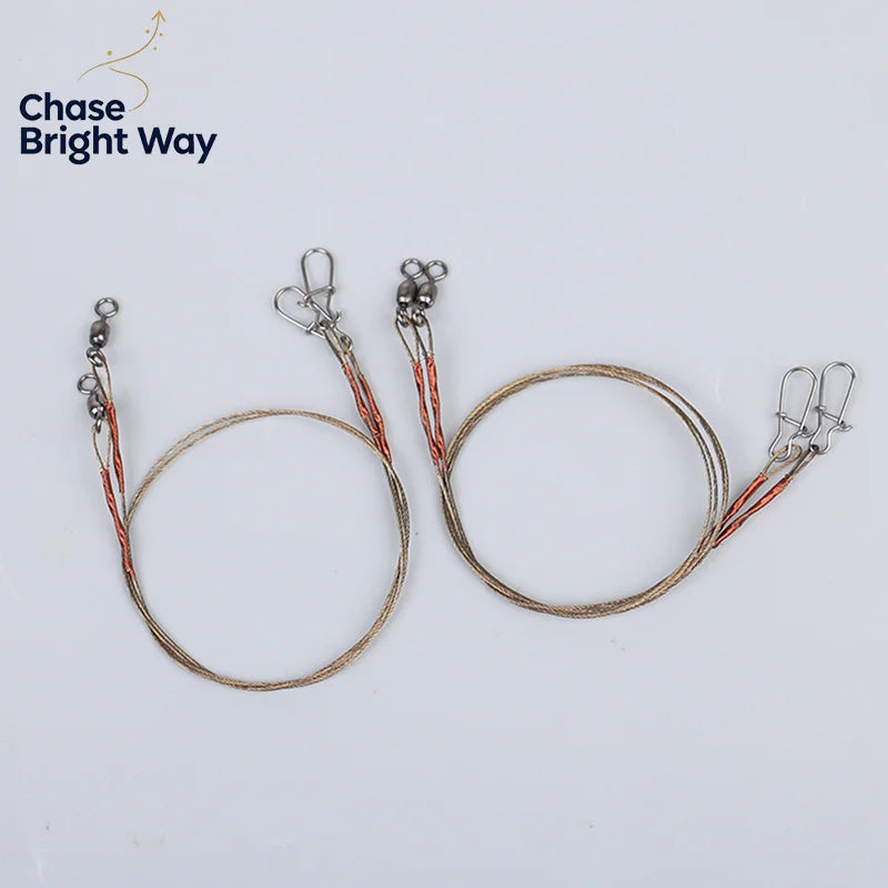 Steel & Titanium Fishing Wire Leader – Anti-Bite & Anti-Wind