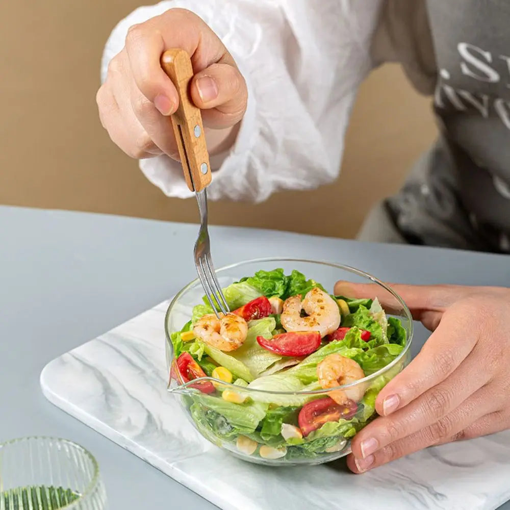 Japanese Glass Bowl 350ml & 600ml – Salad & Yogurt Serving