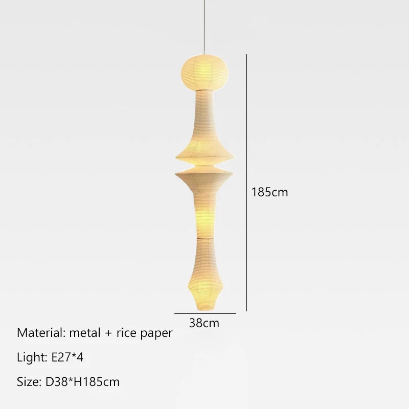 Wabi Sabi Rice Paper Pendant Light – Nordic Cloud Chandelier