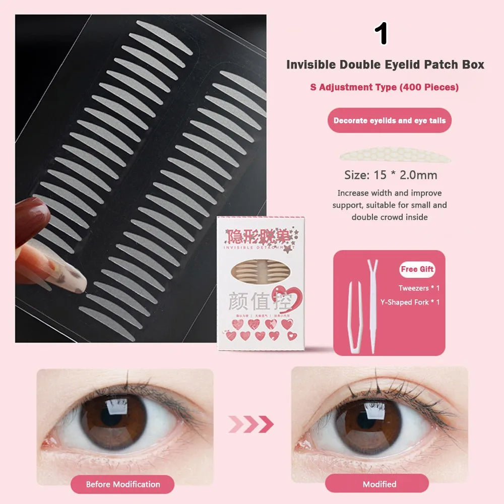 Double Eyelid Tape – Waterproof Invisible Strips 400 pcs