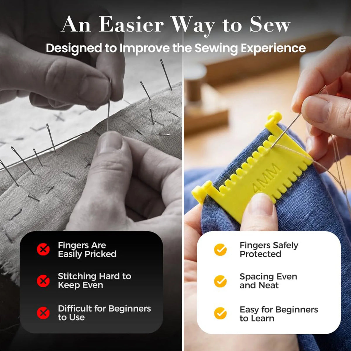 Quilting Sewing Gauge Tool – Hemming, Edge & Seam Guide