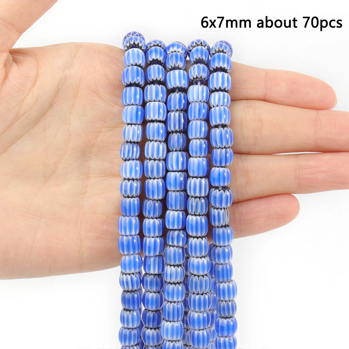 Nepal Lampwork Glass Beads 6mm – Pumpkin Shape DIY Jewelry