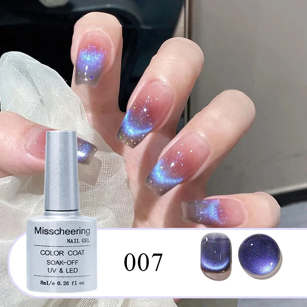 Cat's Eye Magnetic Gel Nail Polish – UV/LED Crystal Blue 8ml