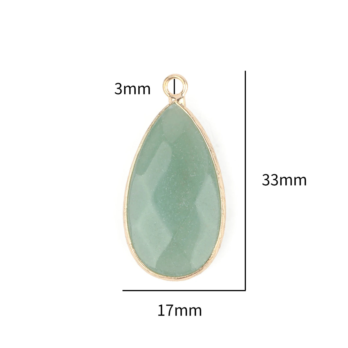 Natural Green Aventurine Stone Pendant Charm | DIY Jewelry