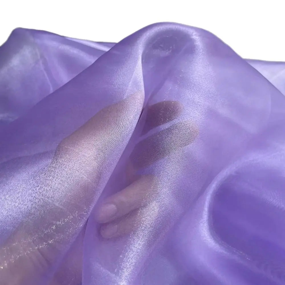 Crystal Organza Fabric – Glossy Sheer Mesh Cloth 1m × 1.5m