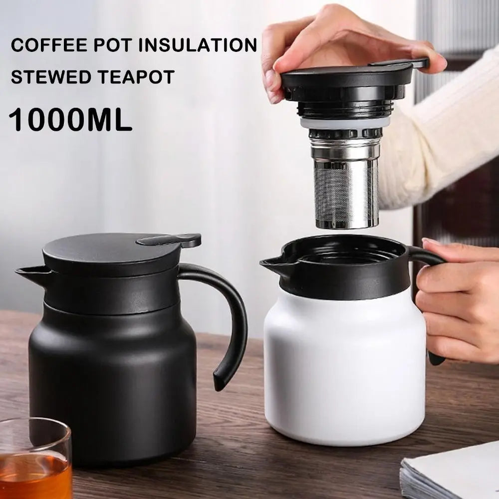 Stainless Steel Teapot 1000ml – Large Capacity Tea & Coffee Pot