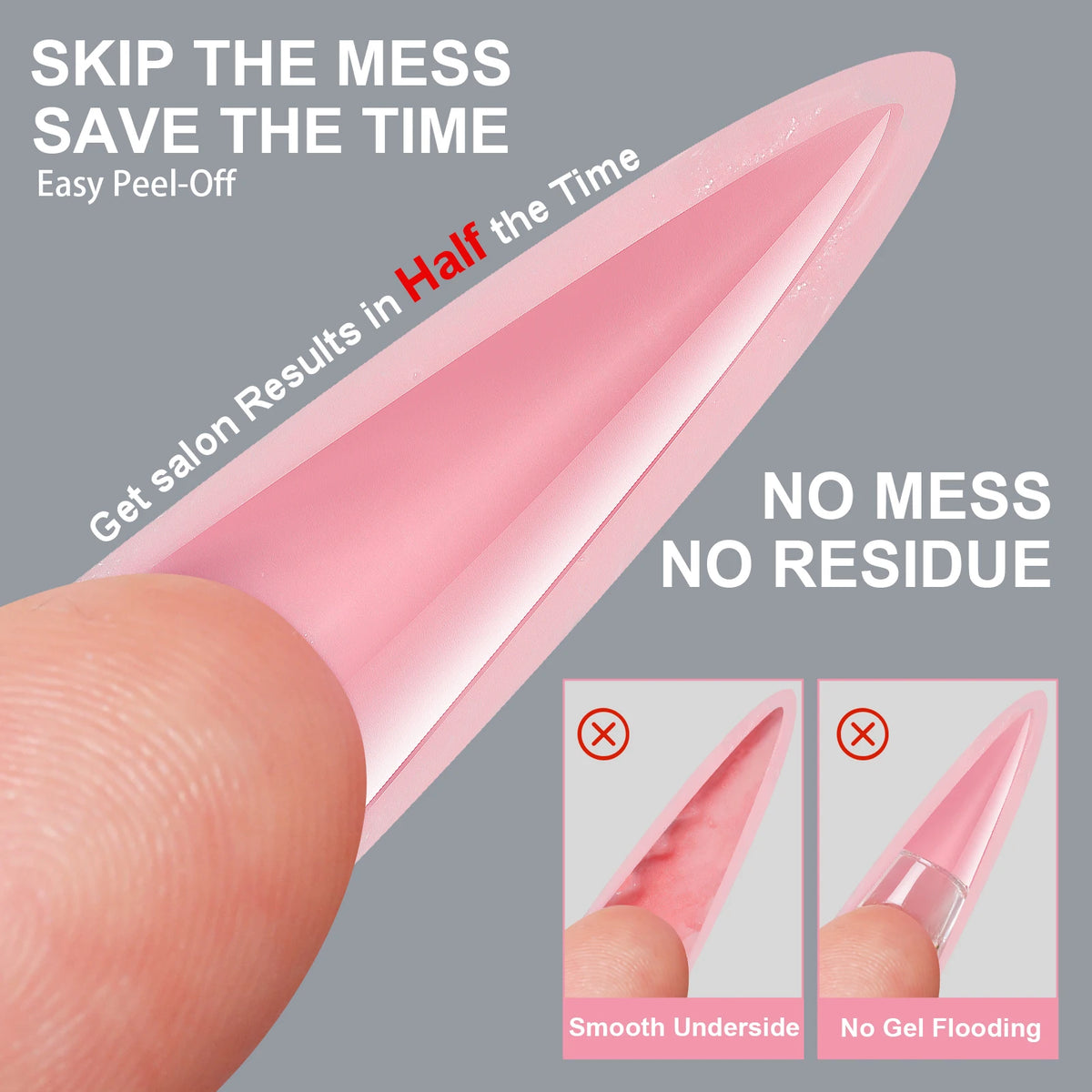 256-Piece Dual Nail Extension Forms – Full Cover Gel Tips