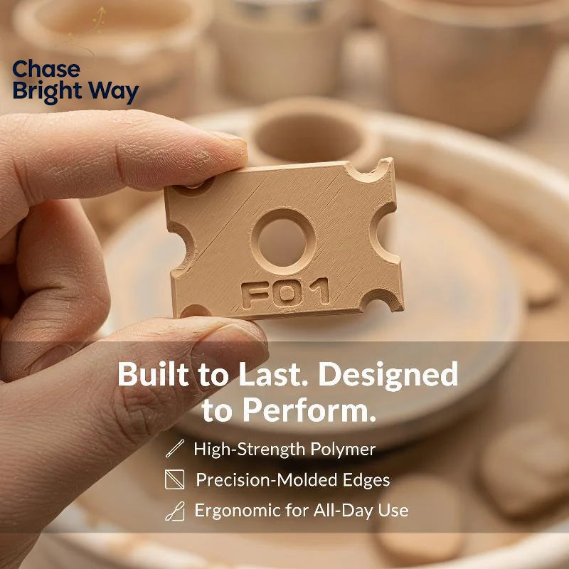 Pottery Clay Trimming Scraper – Multi-Size Non-Slip Ceramic Tool
