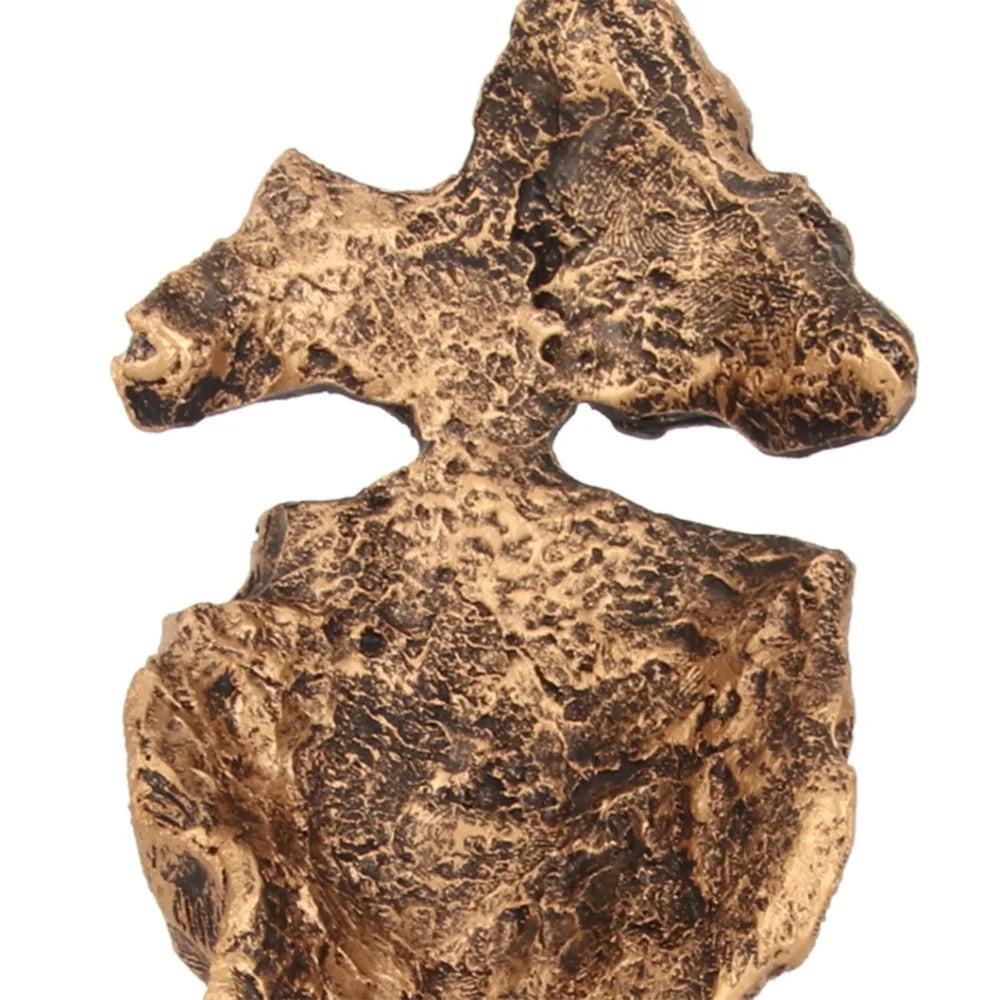 Silence Is Gold Antique Resin Abstract Figurine Statue 17cm