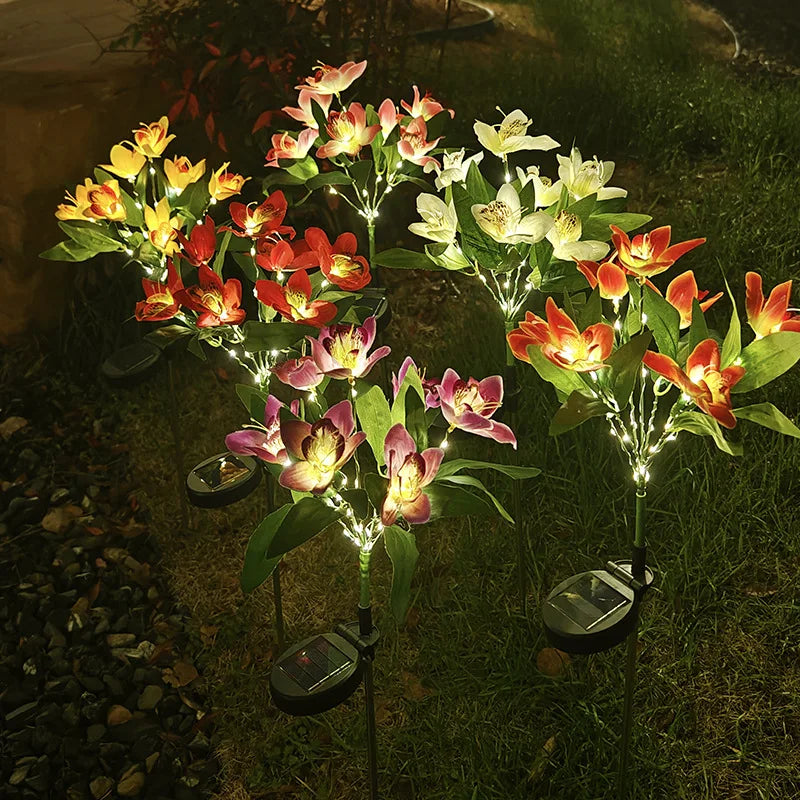 Solar Flower Garden Stake Light – 7-Head LED Lawn Lamp