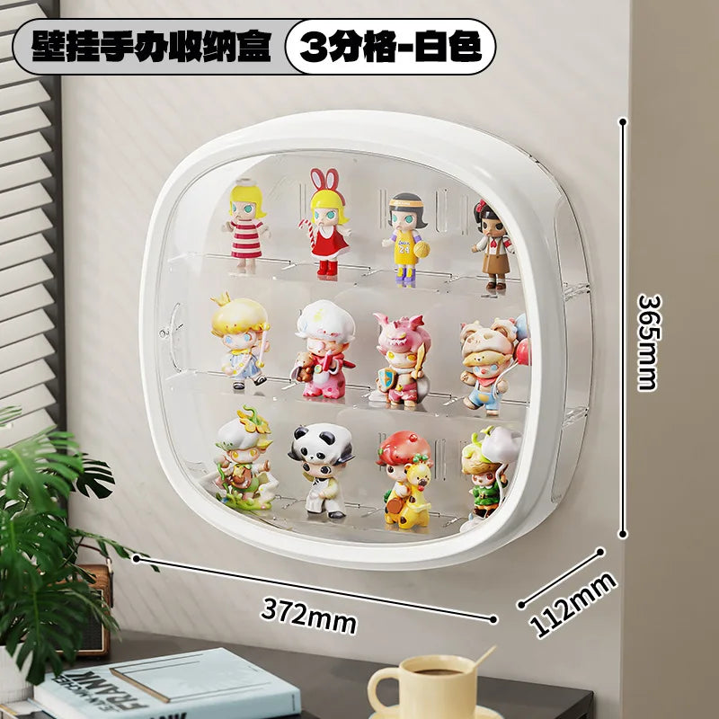 Space Capsule Figurine Display Case with LED Light – 12 Slots