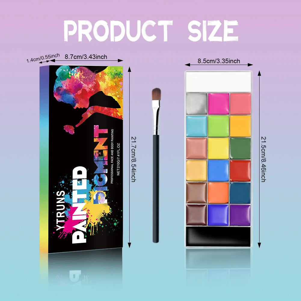 SAMMY 20-Color Body Paint Set – Waterproof & High-Pigment
