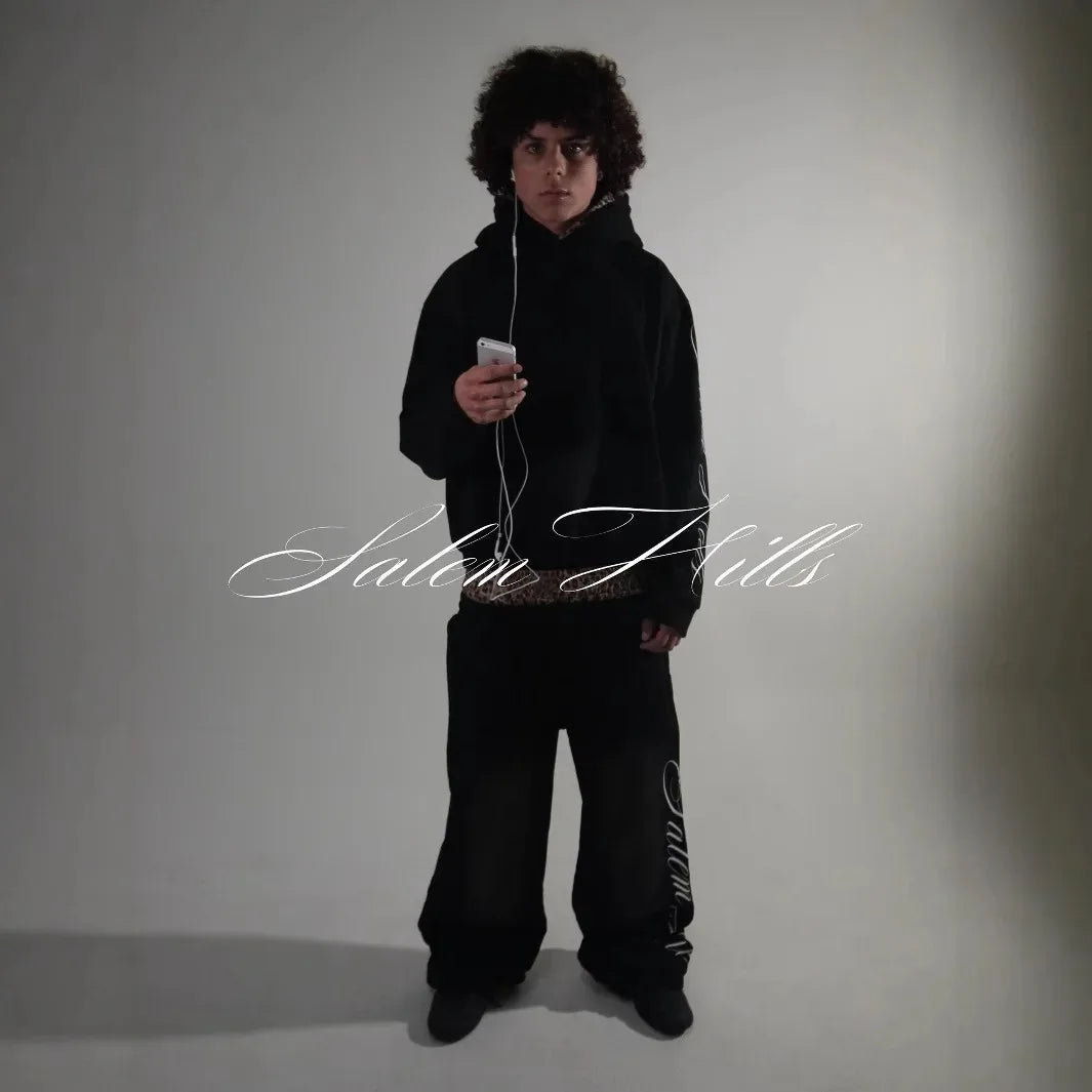 Y2K Punk Printed Hoodie & Sweatpants Set – Women's Loose Fit