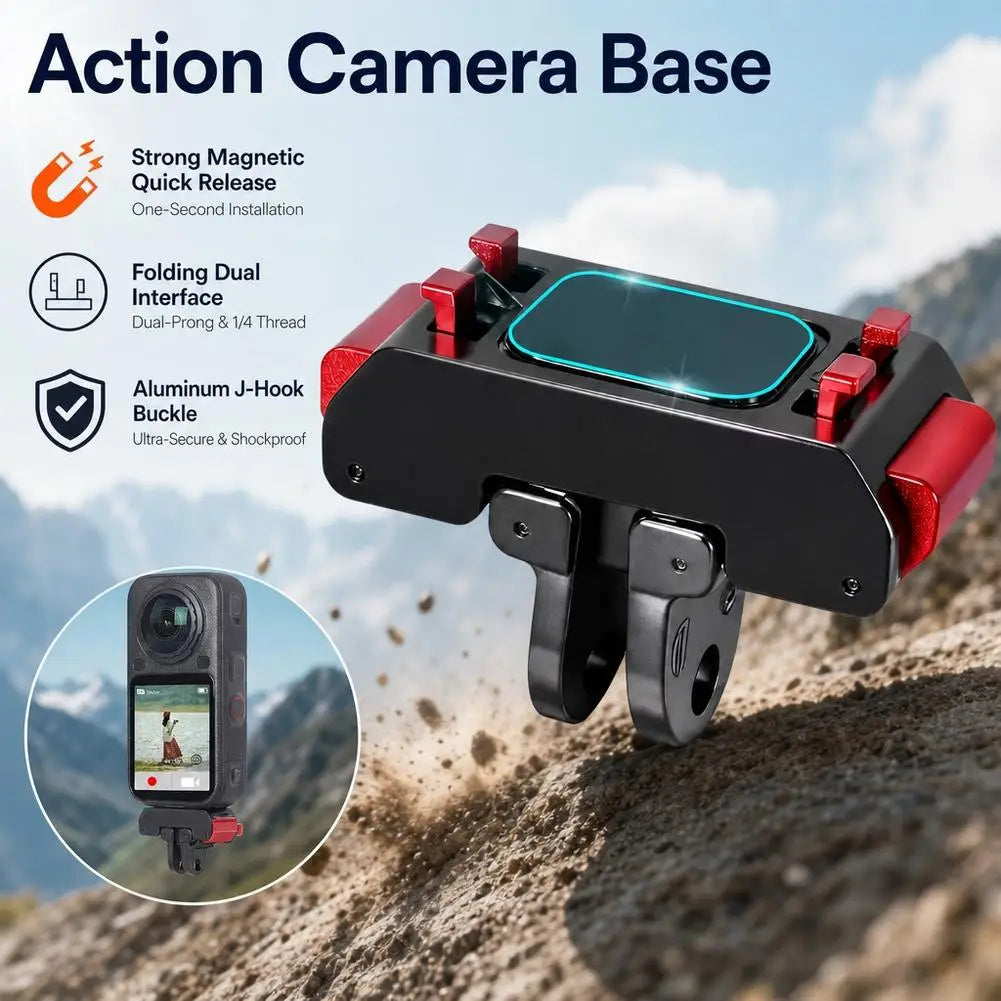 Magnetic Quick-Release Mount for Insta360 X6 | Dual Interface