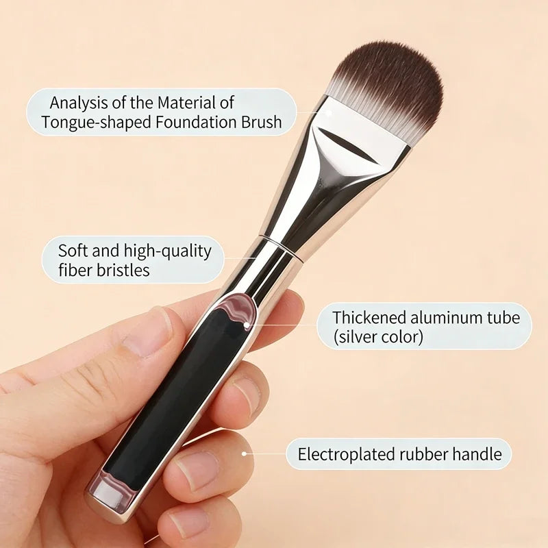 Professional Foundation Brush – Soft Synthetic Bristles | Travel