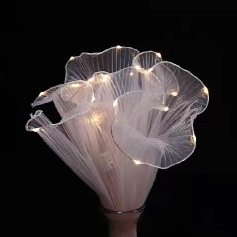 LED Light-Up Mesh Lace Yarn 2M – Bouquet Wrap for Weddings