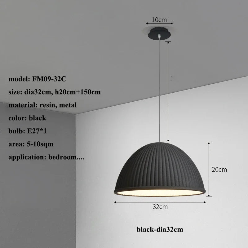 Wabi Sabi Semicircle LED Pendant Light | Modern Hanging Lamp