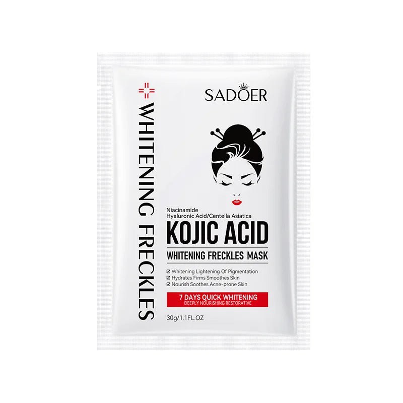 SADOER Kojic Acid Face Sheet Masks – Brightening & Hydrating 5pk
