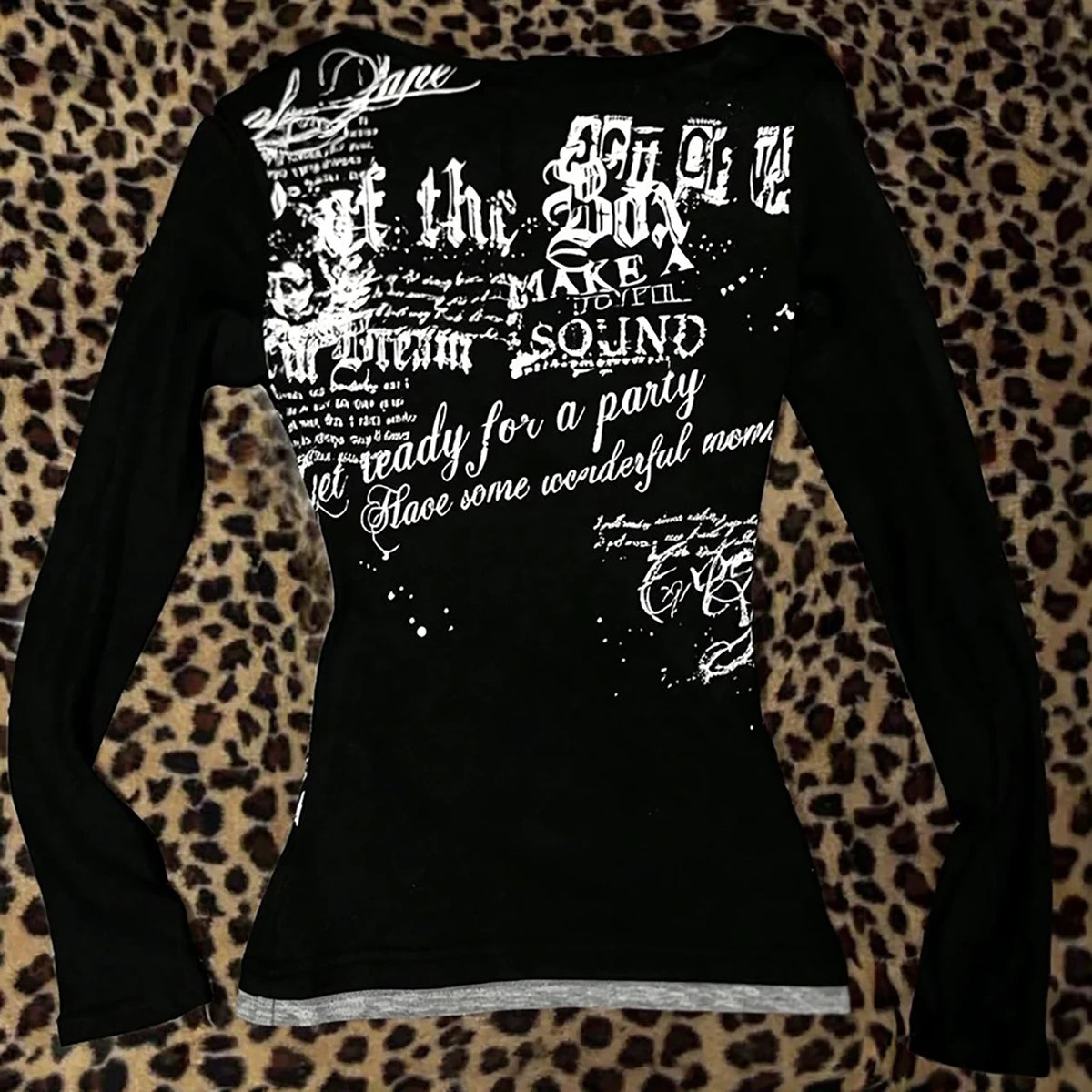 Y2K Gothic Long Sleeve T-Shirt | Retro Punk Streetwear Top