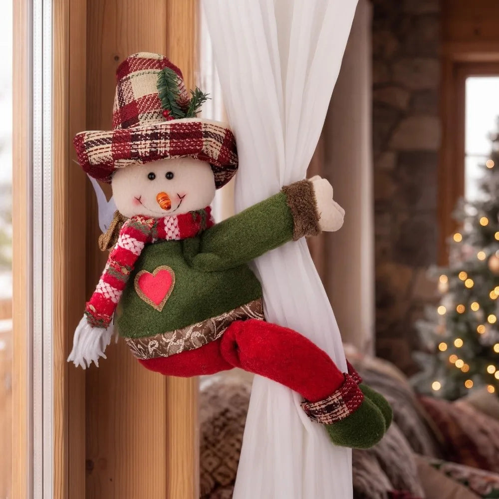 Cartoon Christmas Curtain Tieback Clamp – Plush Holiday Fastener