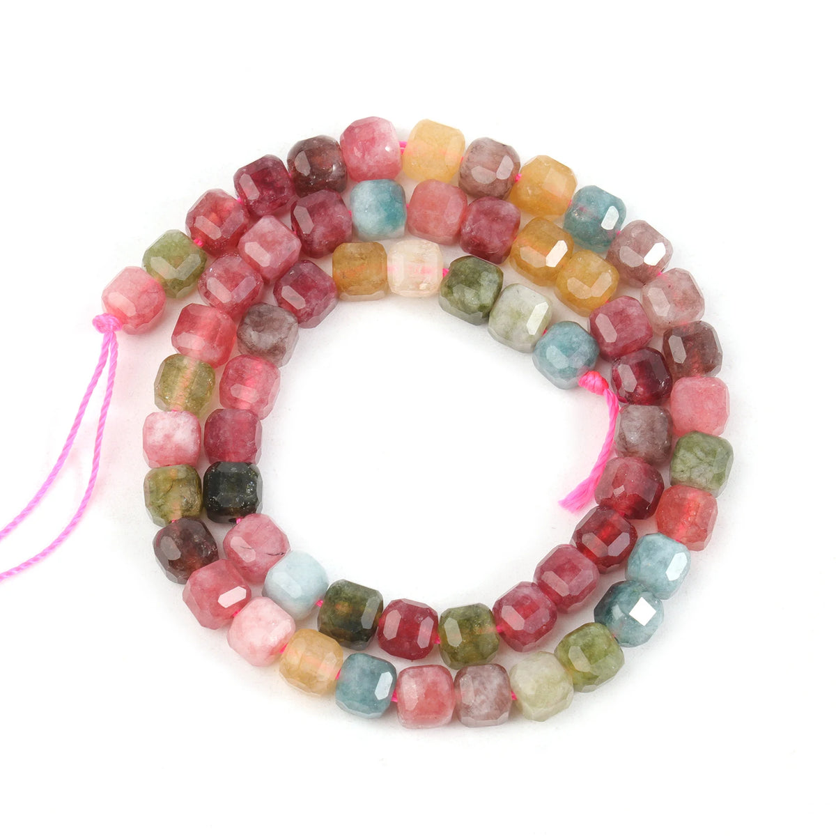 Tiger Eye Faceted Cube Beads 5mm – Natural Stone Spacer Strand