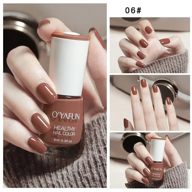 40 Autumn Brown Shades Water-Based Peel Off Gel Nail Polish