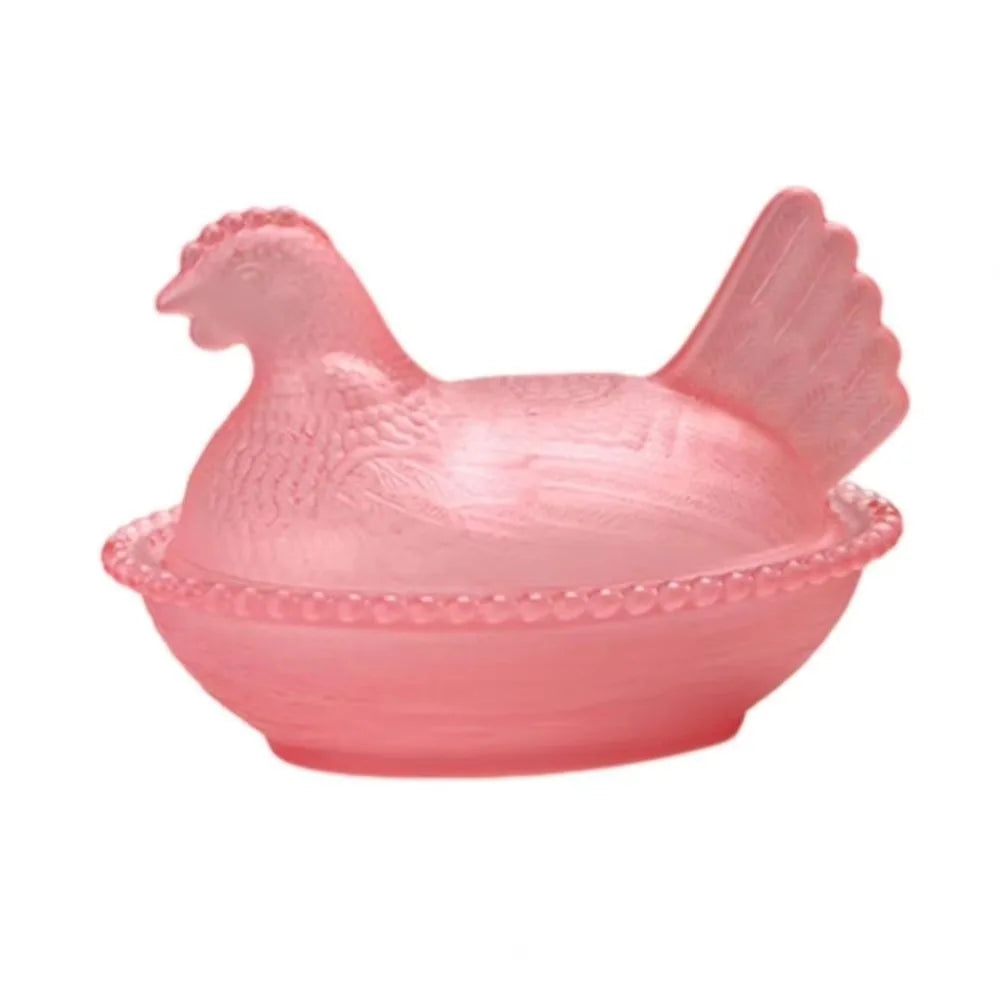 Chicken Shaped Candy Dish with Lid – Hen on Nest Decor