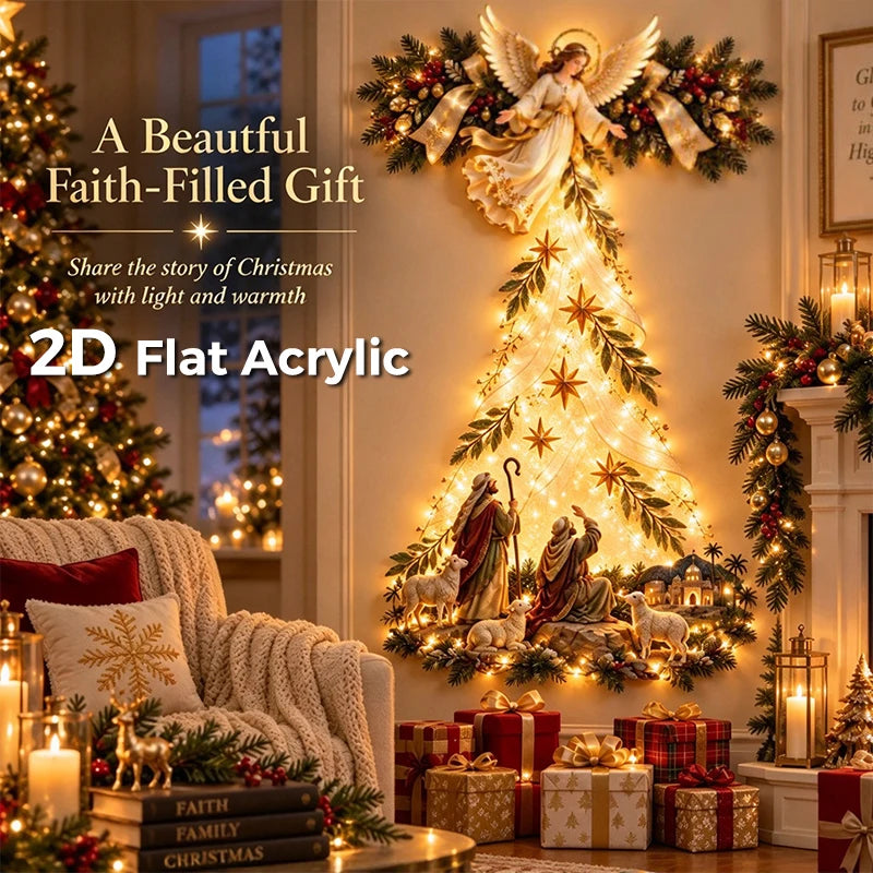 Christmas LED Cascading Waterfall Wall Light | Warm White Glow