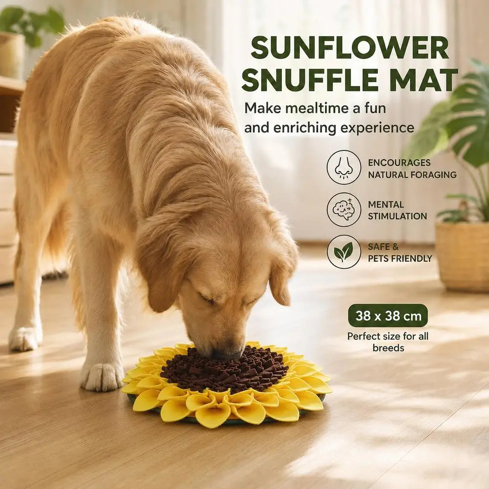 Sunflower Snuffle Mat – Slow Feeder Puzzle Toy for Dogs & Cats