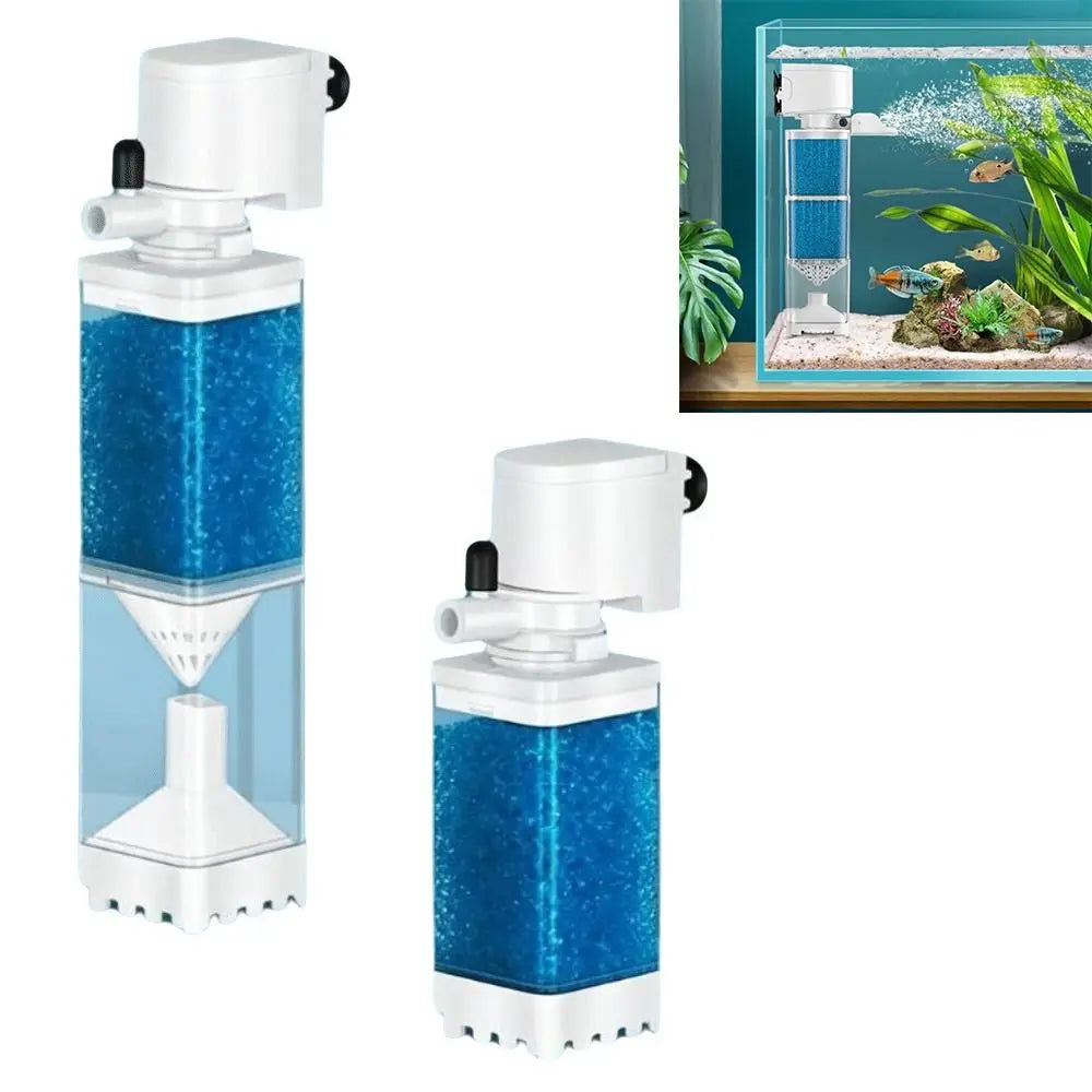 Silent Submersible Aquarium Filter Pump – Anti-Backflow 20W