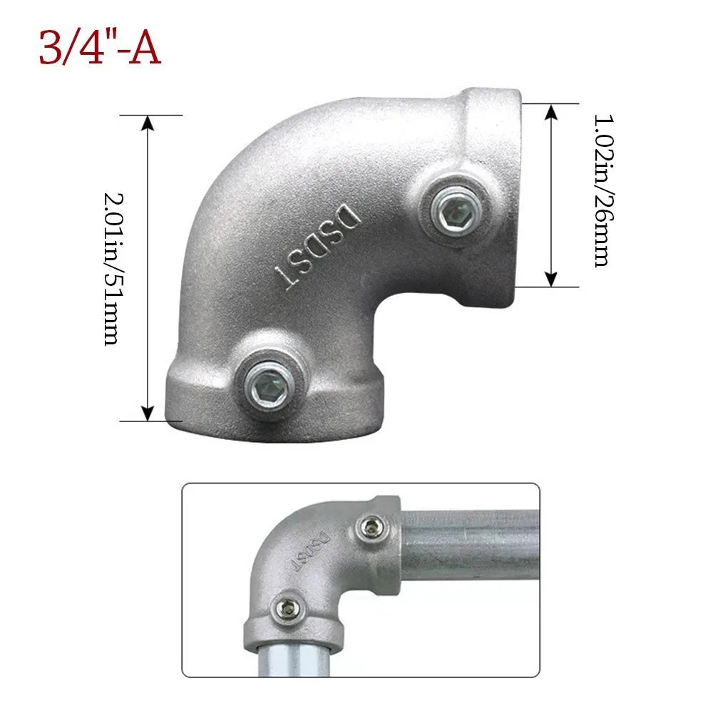 Aluminum Alloy Circular Pipe Connector 20mm 25mm Frame Fastener