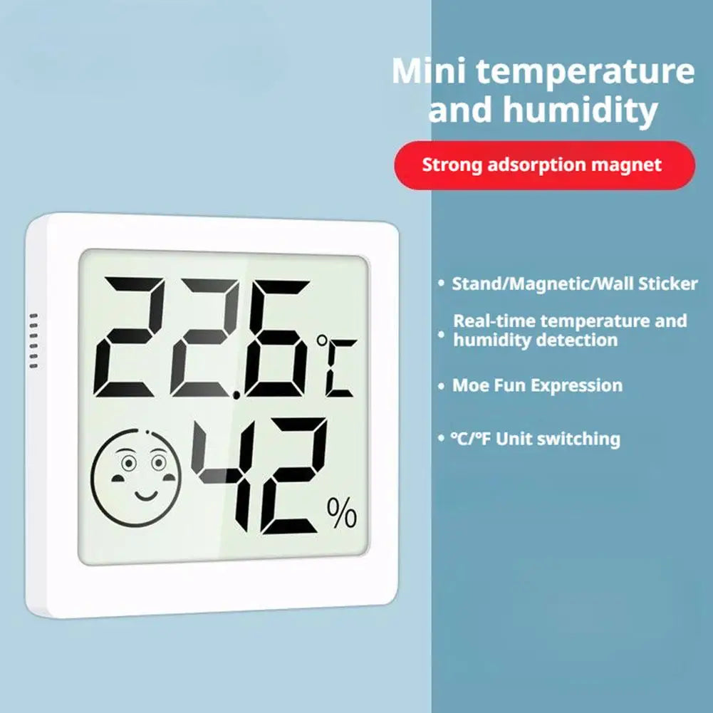 Mini LCD Digital Thermometer & Hygrometer – Indoor Humidity Meter