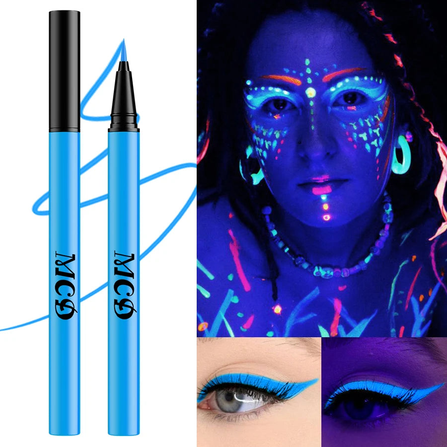 UV Neon Face & Body Paint Eyeliner Pen – 8 Colors, Waterproof