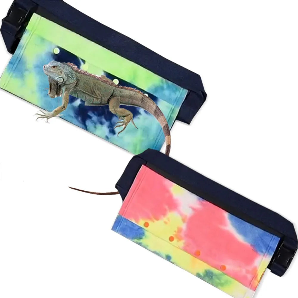 Reptile Sling Carrier Bag – Soft Fleece Lizard Carry Pouch